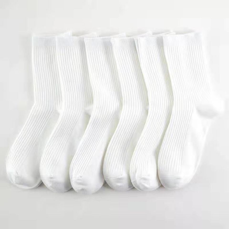 Tất vớ cổ cao đen trắng nam nữ thể thao Unisex cao cấp dày dặn, Tất nam dệt thoi thoáng khí khử mùi hôi VINTINO TAT
