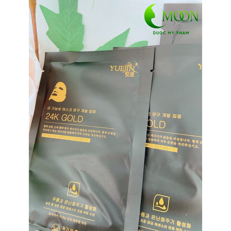 Mặt nạ phục hồi, cấp ẩm Yuejin B5 Repair Control EGF Mask và Mặt nạ trẻ hóa da, nâng cơ, giảm nếp nhăn Yuejin 24K GOLD