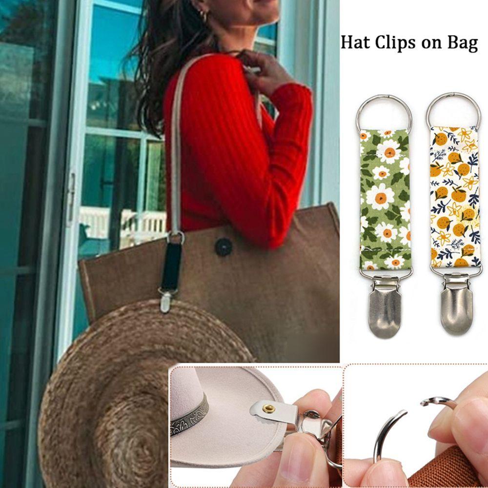 Kẹp Mỏ Vịt Đa Năng Gắn Mũ In Hoa Cho Nam Nữ Giá Đỡ