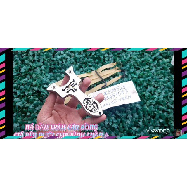 Ná thun cao su đầu trâu cán rồng thép 304 tặng 2 dây + hít