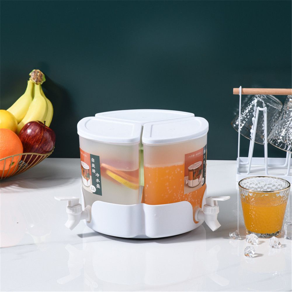 Bình đựng trà/nước ép/nước đá với vòi có thể xoay tiện lợi cho gia đình