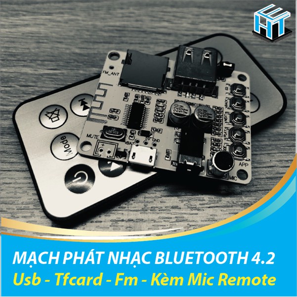 MẠCH PHÁT NHẠC BLUETOOTH 4.2 HỖ TRỢ USB - TFCARD - FM - KÈM MIC REMOTE