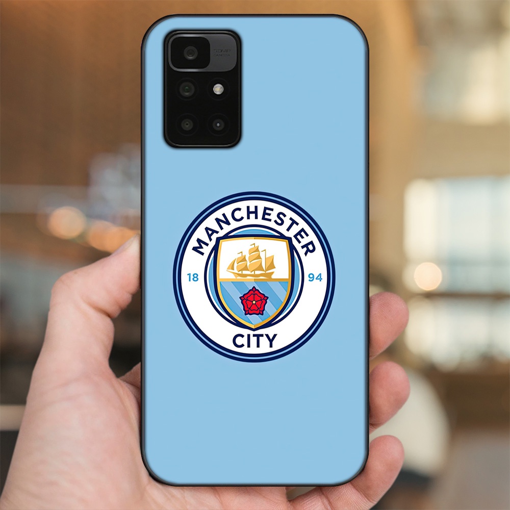 Ốp lưng Xiaomi Redmi 10 viền đen in hình Manchester City MC