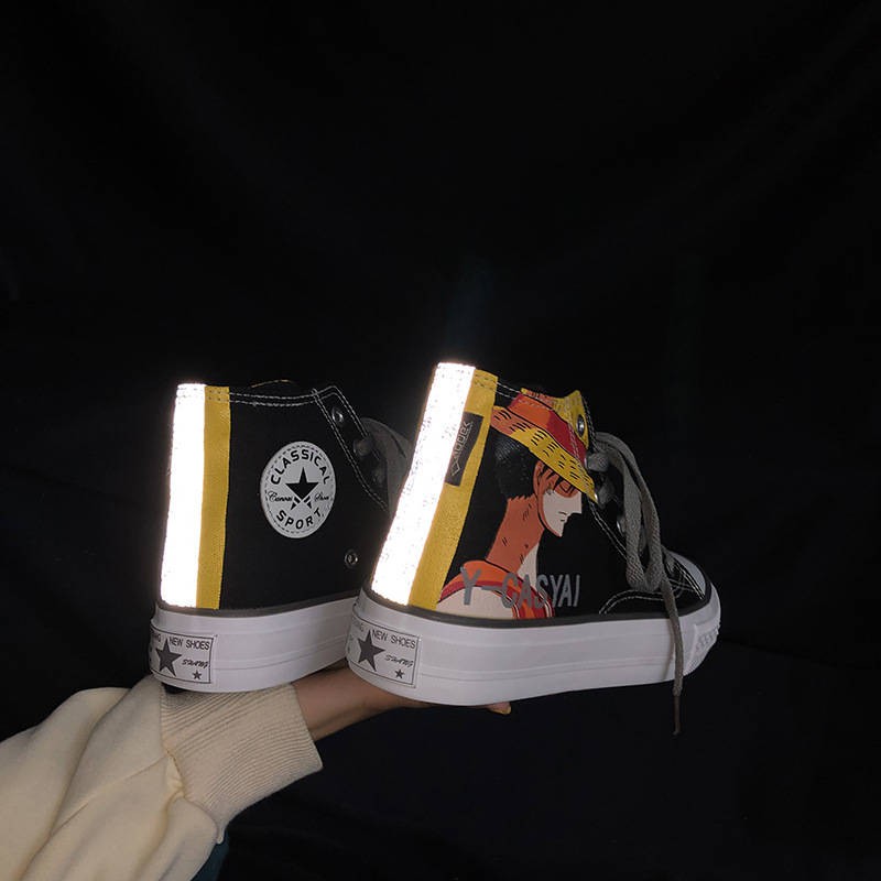 One Piece Hàn Quốc Anime Cao Top Đơn giản giày nam | BigBuy360 - bigbuy360.vn