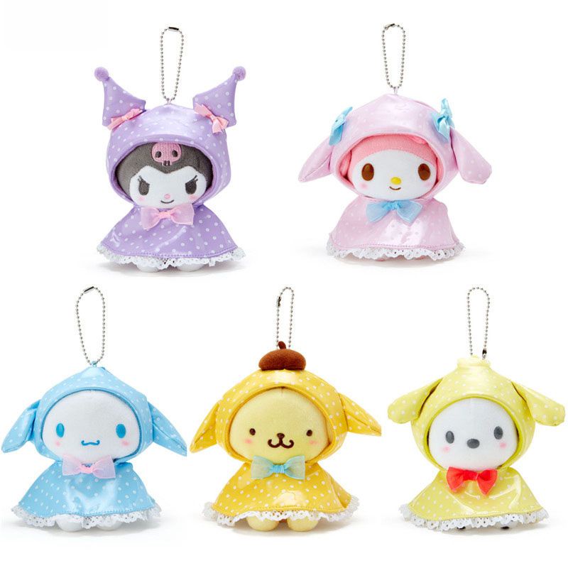 SANRIO Móc Khóa Búp Bê Nhồi Bông Mềm Mại Đáng Yêu