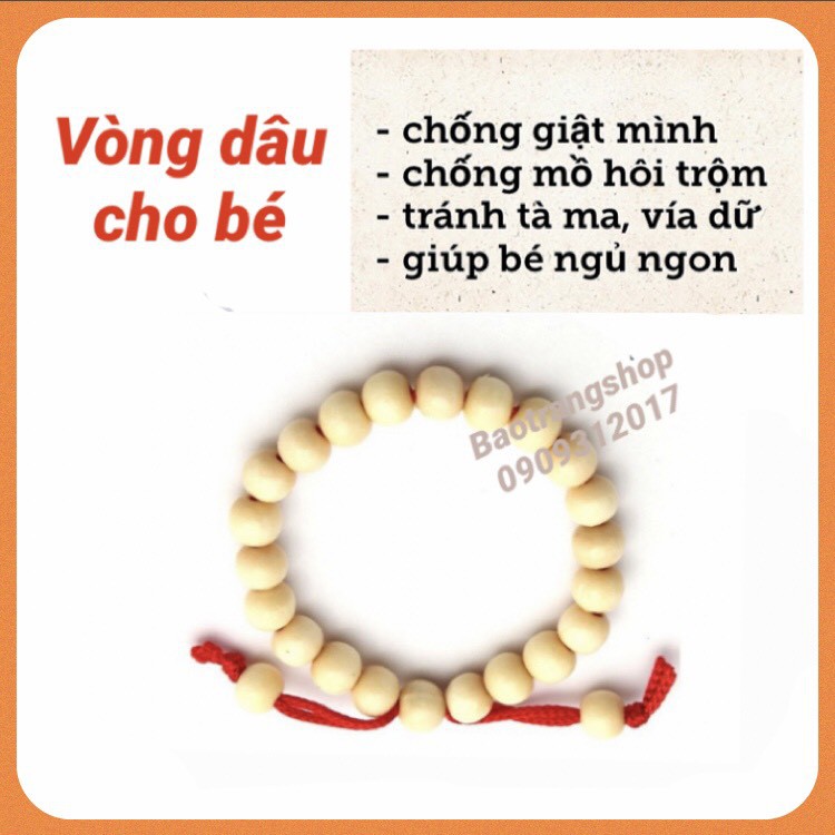 Vòng dâu tằm cho bé ngủ ngon, tránh tà, vía dữ