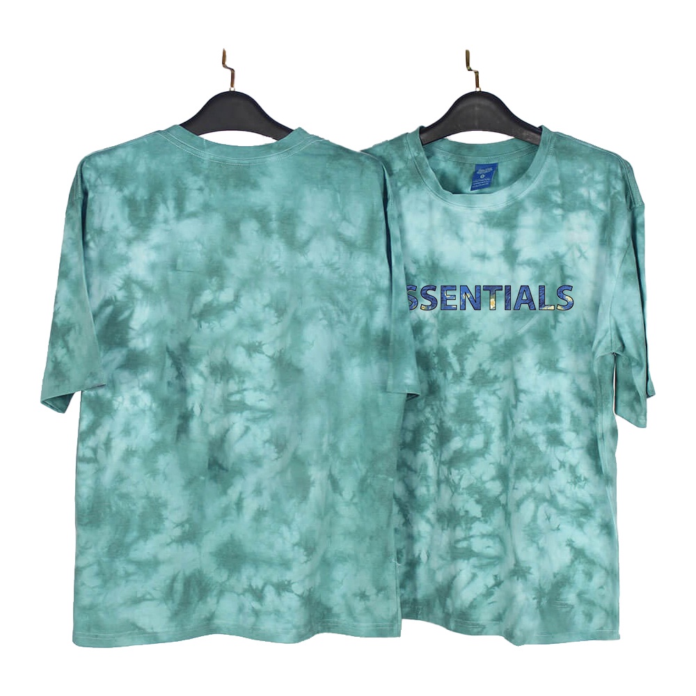 Phối màu cực đẹp cho Áo phông, Áo COtton phom rộng chữ ESSENTIALS thời trang unisex