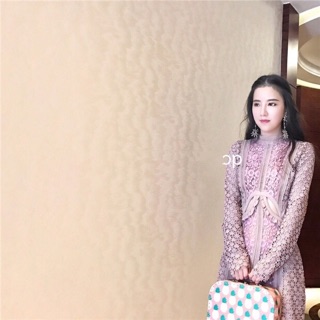 Đầm ren hoa cut-out eo qc cao cấp