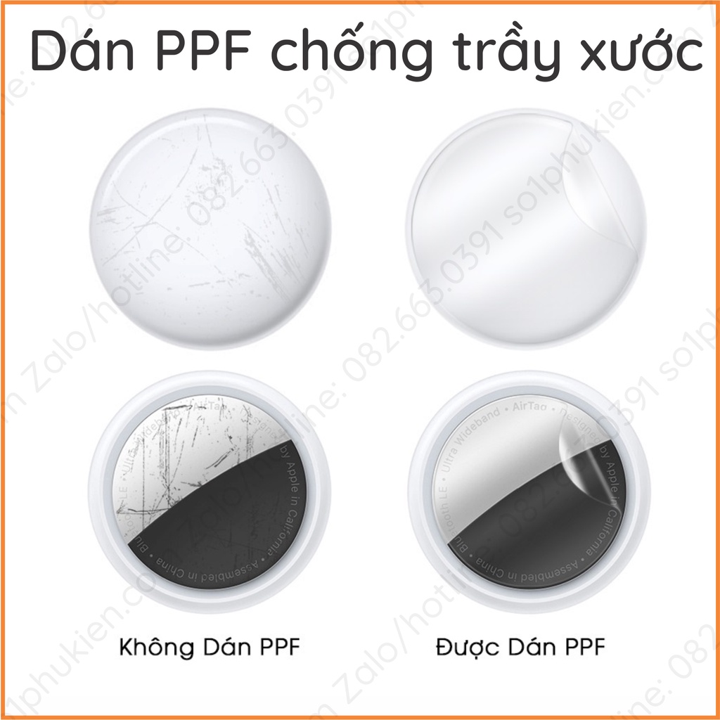 Miếng dán Airtag  loại cao cấp chống trầy xước, bảo vệ toàn diện, tự phục hồi vết xước