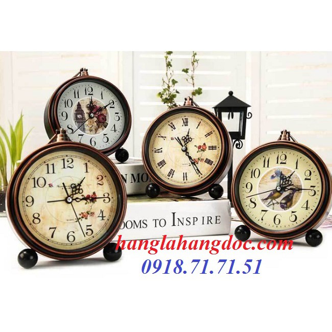 [Mã LIFEBKA5 giảm 10% tối đa 1 Triệu đơn 500k] Đồng hồ để bàn phong cách Vintage, cổ điển pha lẫn hiện đại