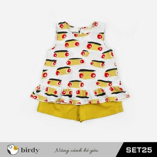 [BIRDY - SET25] Đầm bé gái thiết kế (Váy bé gái) Vàng năng động- Hàng cao cấp