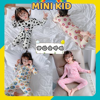 Bộ Bò Sữa Co Giãn Mặc Thu Đông Dễ Thương Cho Bé Trai Và Bé Gái size 8-18kg