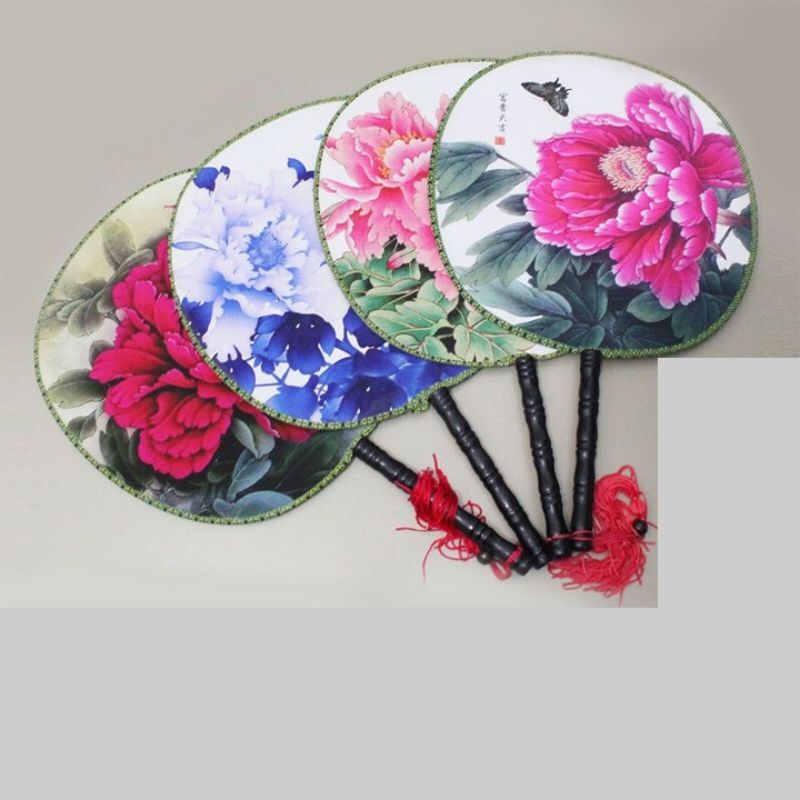 Quạt tròn cổ trang chị hằng nga cho bé chụp hình trung thu