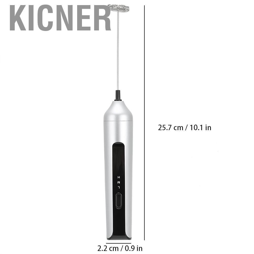 Kicner Handheld Electric USB Charging Eggbeater Milk Frother Mixer Blender Kitchen Utensil