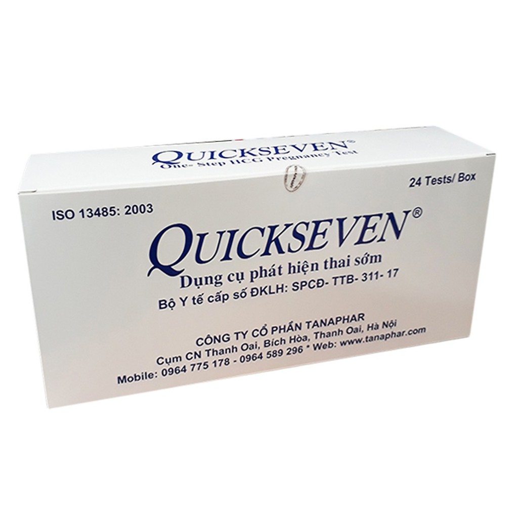 Que thử thai Quickseven – Phát hiện thai sớm - nhanh chóng - đơn giản và chính xác