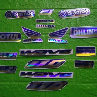 Bộ tem Wave Crôm phản quang New