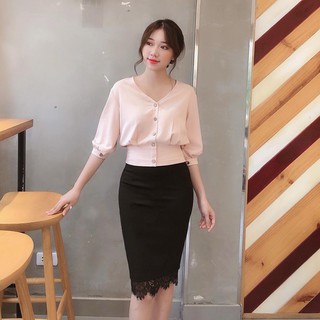 Áo cổ tim bo bụng cho người béo mập - ABEO100