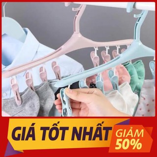 Móc treo 8 cặp phơi quần áo khăn tất găng tay tiện lợi (8CH) thaylamua