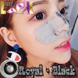 Contact lens màu black - giãn to - có độ - tự nhiên