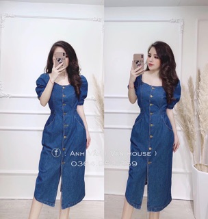 ĐẦM JEANS CỔ U