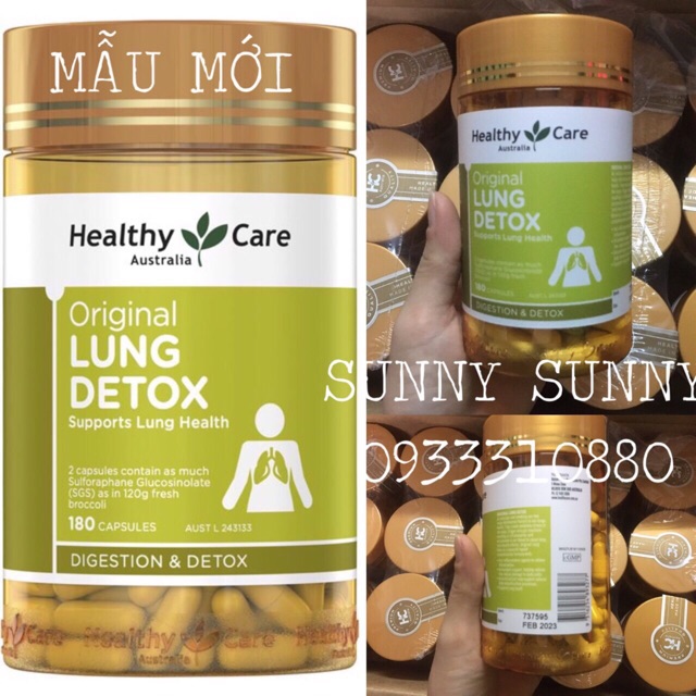 Viên Uống Lung Detox Healthy Care 180 viên.