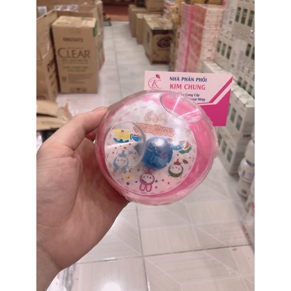 Chén đựng phấn nhựa kèm bông