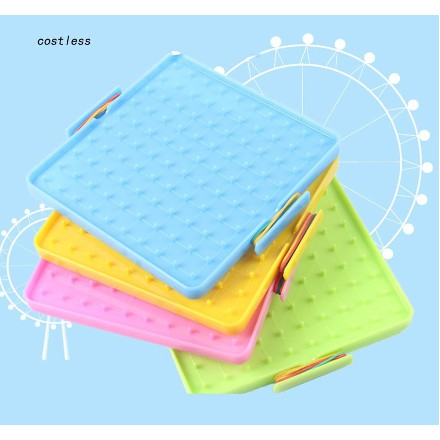 Bảng đinh/ bảng chun 2 mặt 16x16cm cho bé học tạo hình