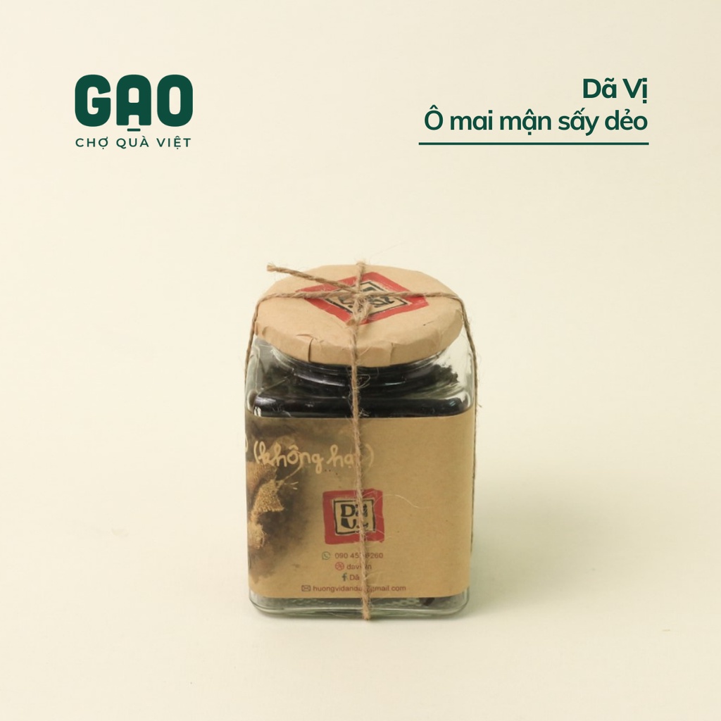 Ô mai mận sấy dẻo không hạt - Dã Vị - Lọ 300g