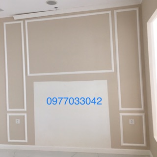 Phào chỉ nhựa Ps Hàn quốc bảng 3,8cm  thi công hoàn thiện