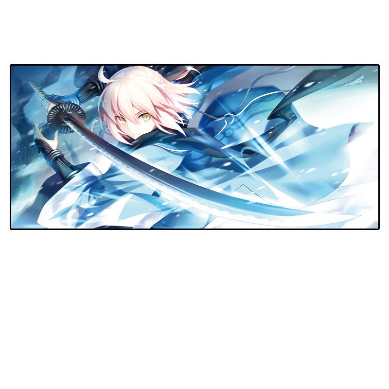 Miếng Lót Chuột Cỡ Lớn Họa Tiết Anime Fate Joan of Arc Sakura Saber Okita Chống Thấm Nước