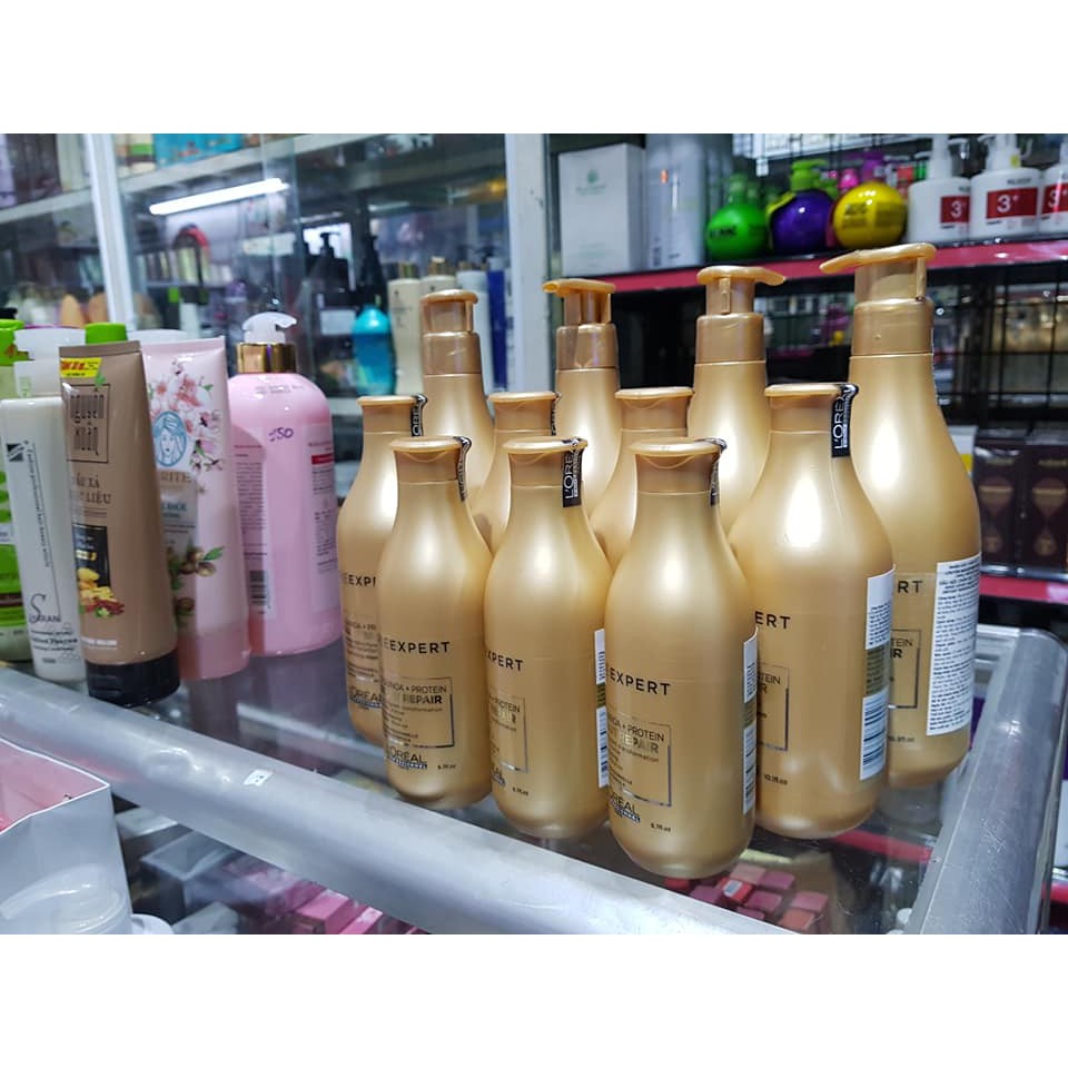 [CHÍNH HÃNG] Dầu Gội Phục Hồi Tóc Loreal Paris 1500ml Kèm Vòi Tặng