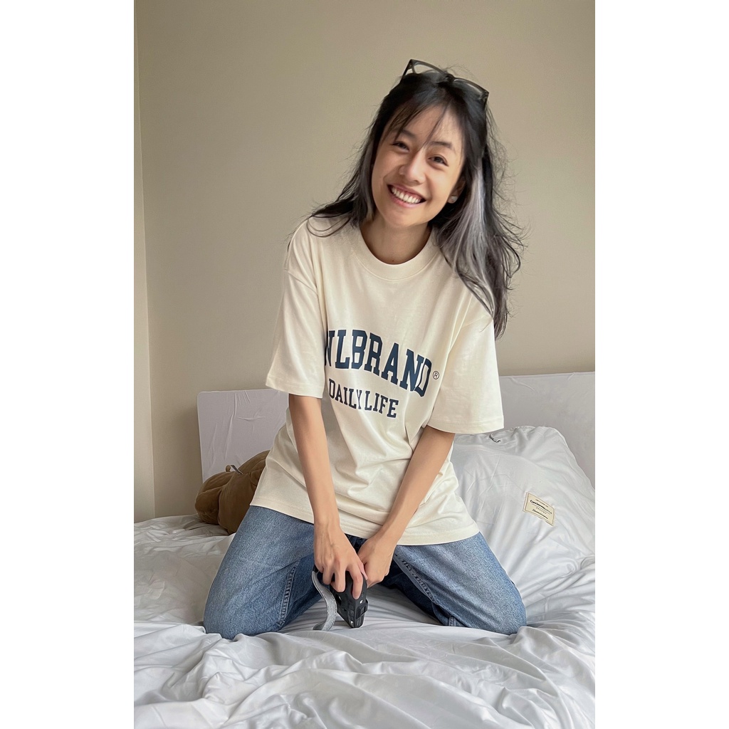 OWL BRAND® RETRO TEXT TEE - Áo thun in chữ cổ điển / Trắng - OWL010322