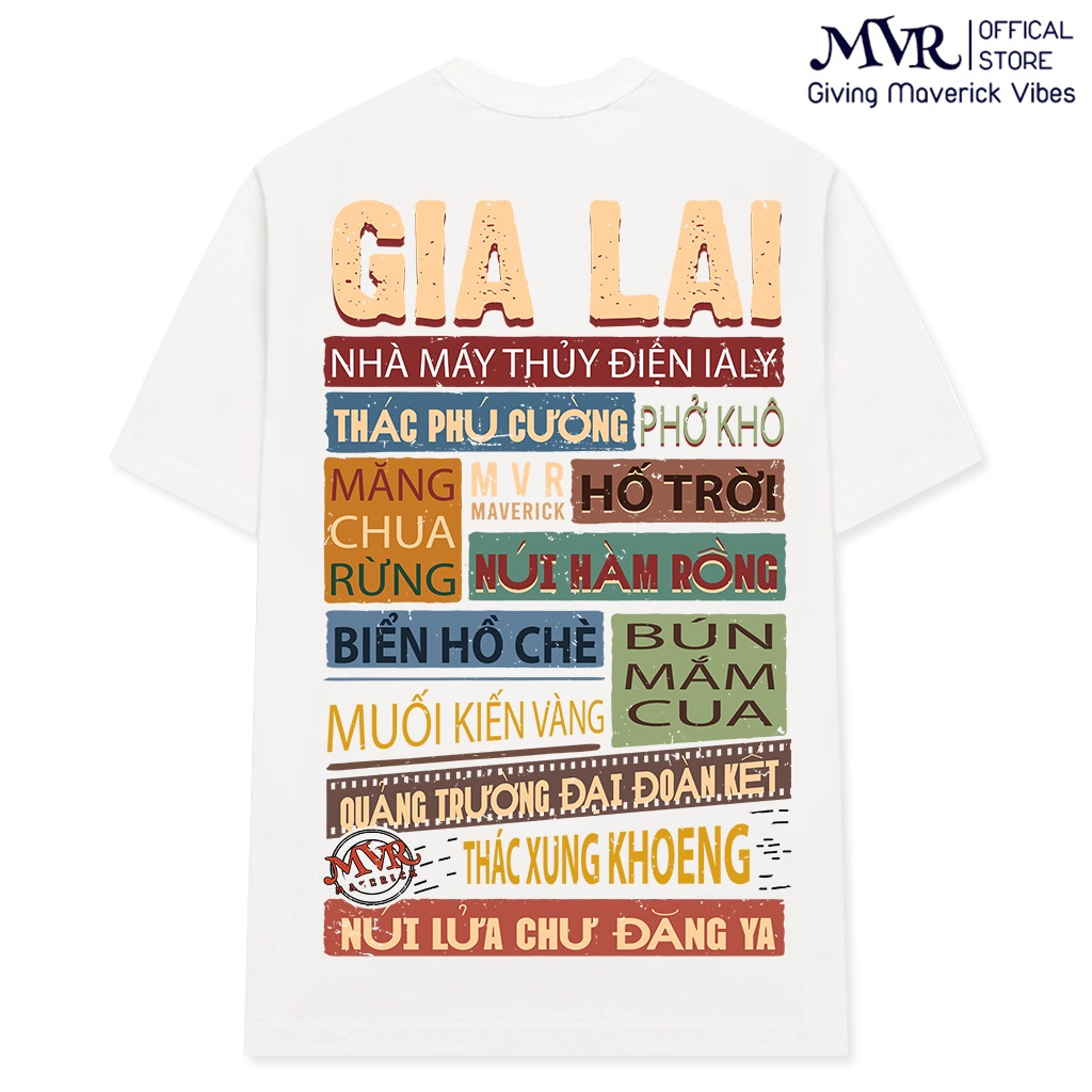 Áo thun Gia Lai in 2 mặt Unisex phông rộng big size cotton ao cặp gia đình du lịch fact UNDER MVR BB4171