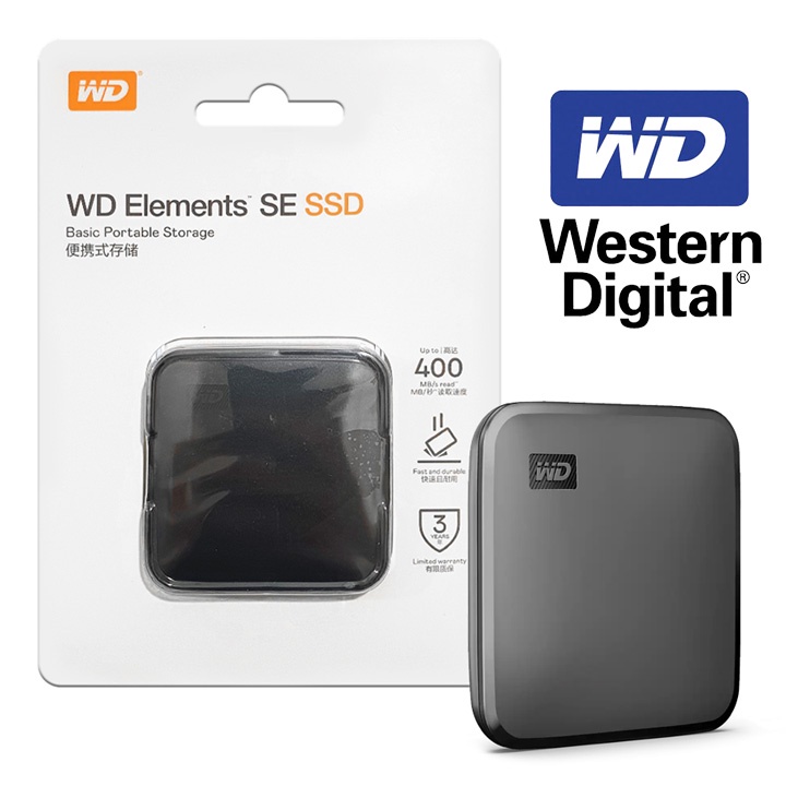 [Mã 255ELSALE giảm 7% đơn 300K] Ổ cứng SSD di động USB3.0 WD Elements SE 480GB - bảo hành 3 năm