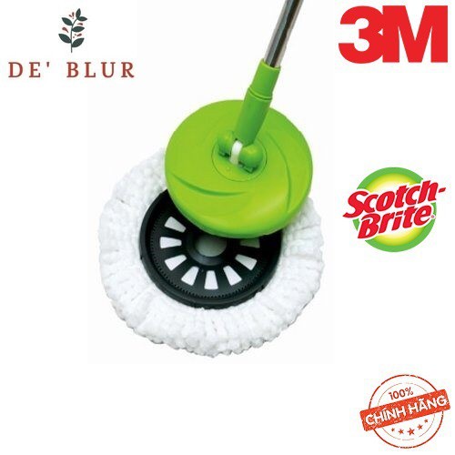 [CAO CẤP] Bông lau thay thế Bộ cây lau nhà Microfiber 360 độ Scotch-Brite (Cót rai) 3M 1910