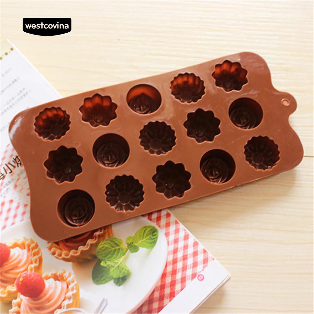 Khuôn Silicon Làm Bánh Đa Năng Tạo Hình Hoa Hồng Dễ Thương