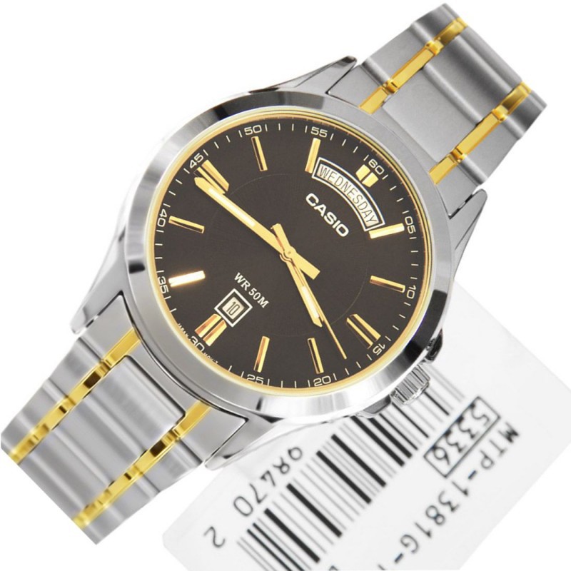 Đồng hồ nam CASIO chính hãng MTP-1381, dây kim loại