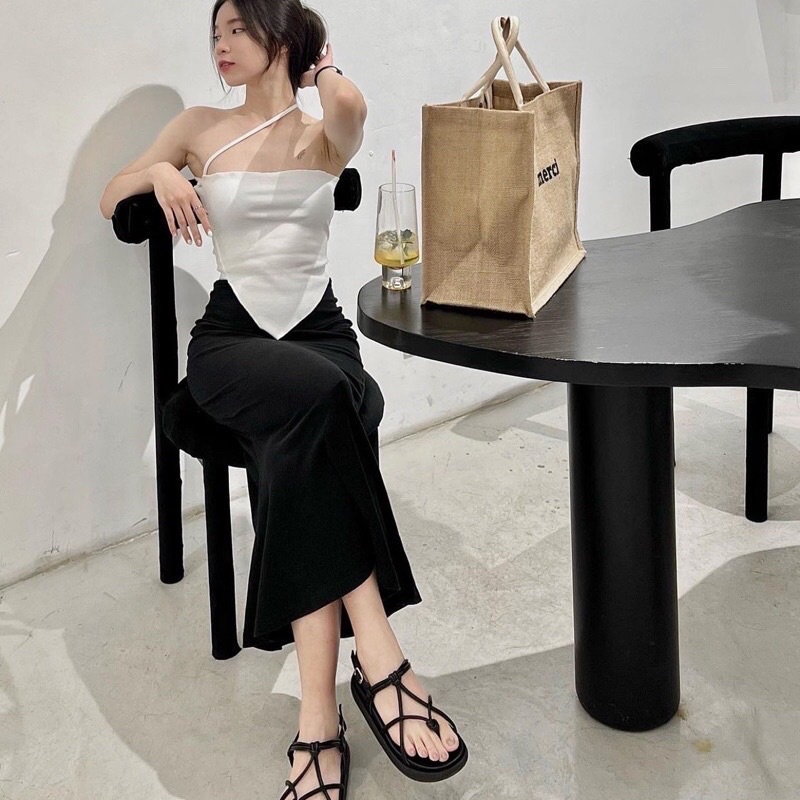 Chân váy đuôi cá dáng xoè dài tôn dáng lưng cao Mlem, nâng v3, váy ôm dáng xoè.