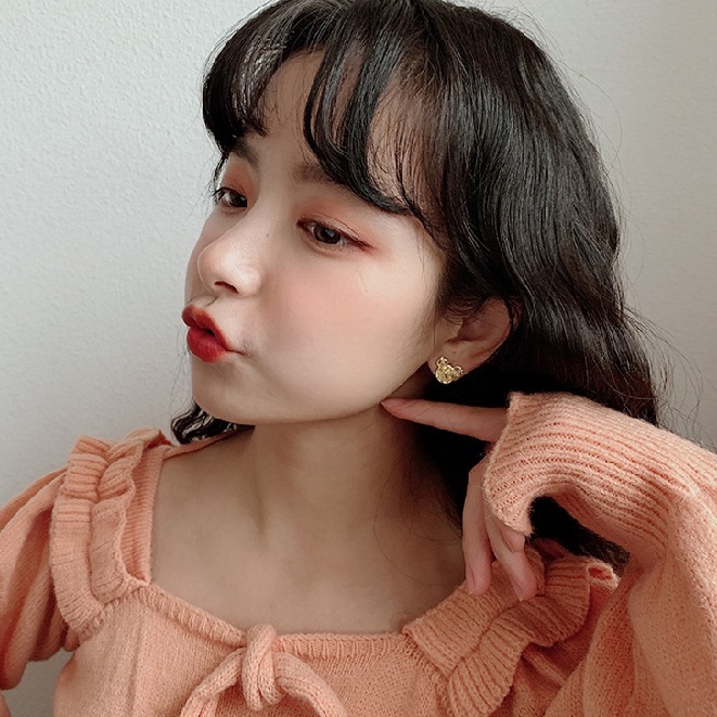 Khuyên tai nữ thiết kế đơn giản dễ thương thời trang