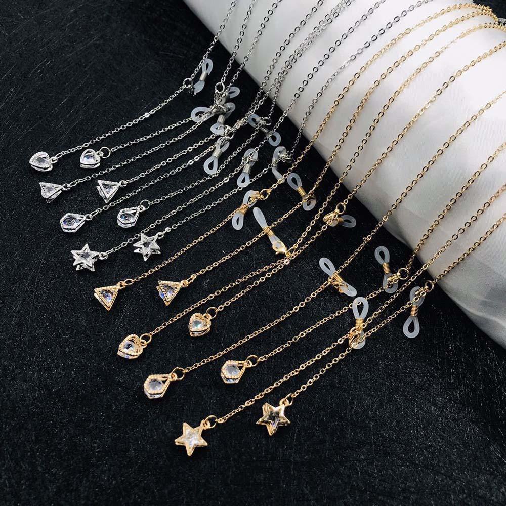 Dây Đeo Mắt Kính Chống Thất Lạc Bằng Kim Loại Thời Trang Dành Cho Nữ