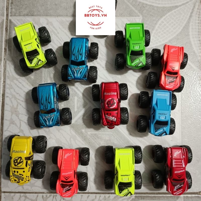 Đồ chơi xe địa hình bằng sắt nhiều màu, chạy bánh đà siêu nhanh (BBTOYS: 46)