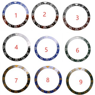 38mm Ceramic Bezel Watch Face Bezel Insert Fit 40mm Automatic Movement Watch Replacement Accessories