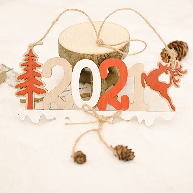Fashion Hot Sale New product hot selling Christmas decoration 2021 letter card wooden pendant