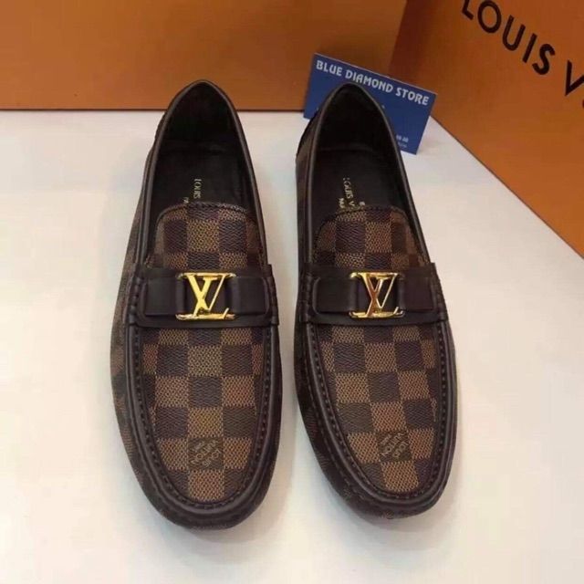 Giày lười da nam LV