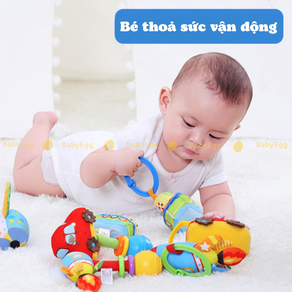 Lục lạc cầm tay gặm nướu luyện cổ tay linh hoạt đồ chơi cầm tay cho trẻ sơ sinh nhỏ bé trai bé gái1 2 3 4 5 6 7 tháng