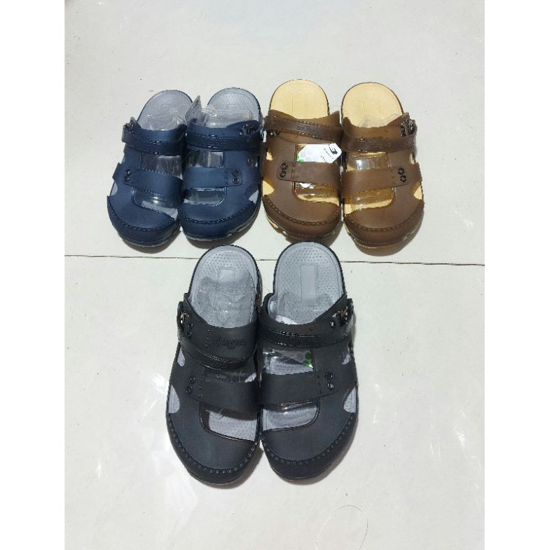 Dép nhựa dẻo êm nam bít bũi thoáng khí có quai