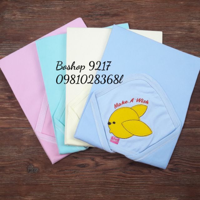 Chăn Ủ Mùa Hè, Vải Cotton Màu Thêu Hình Cho Bé