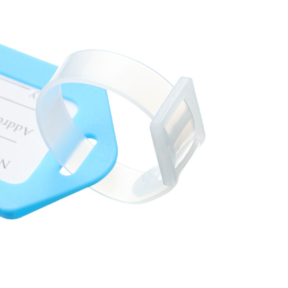 Set 5 thẻ móc khóa gắn tấm id hành lý bằng nhựa nhiều màu sắc lựa chọn