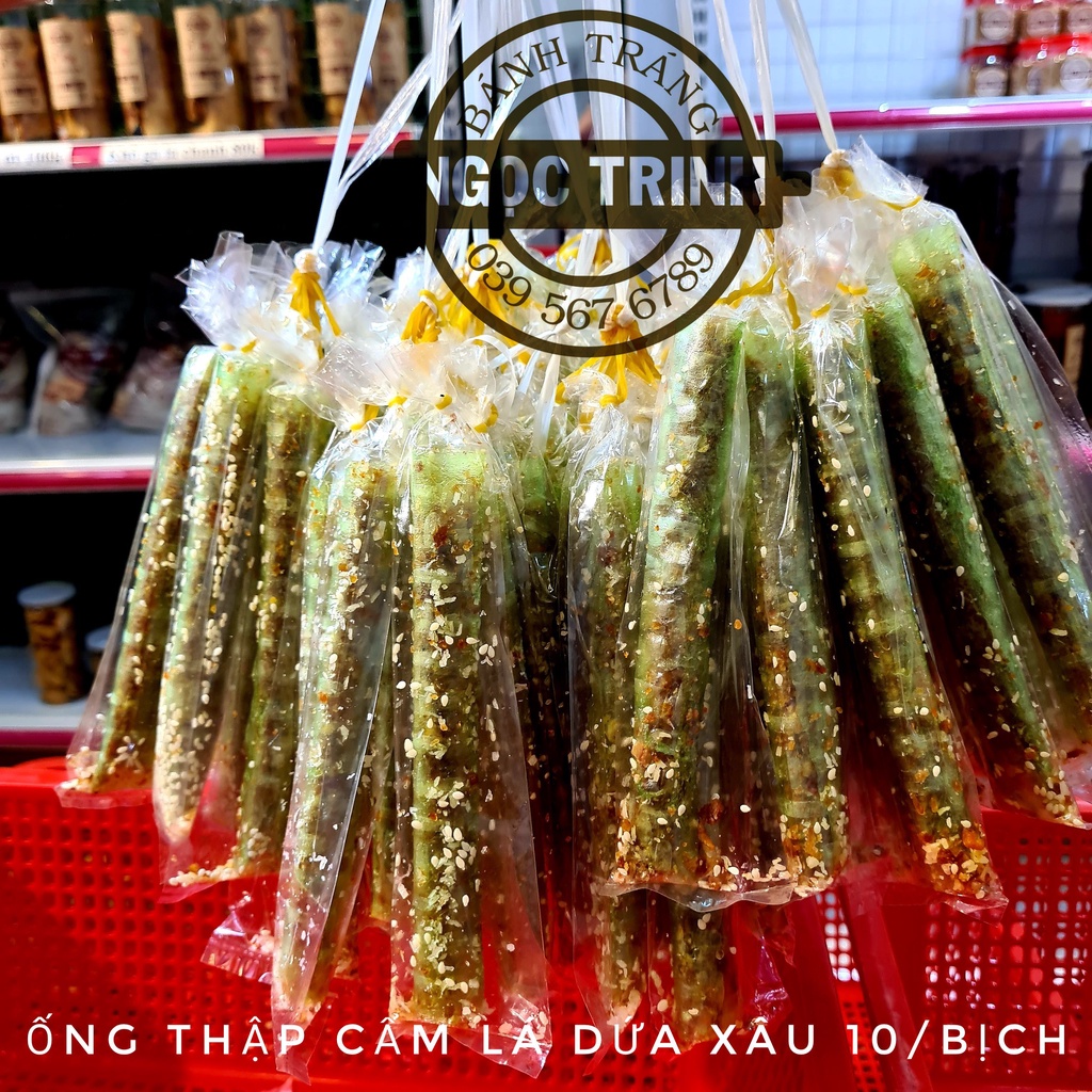 (Bao 5/túi) Bánh tráng ống thập cẩm đủ màu cực ngon bánh tráng Ngọc Trinh