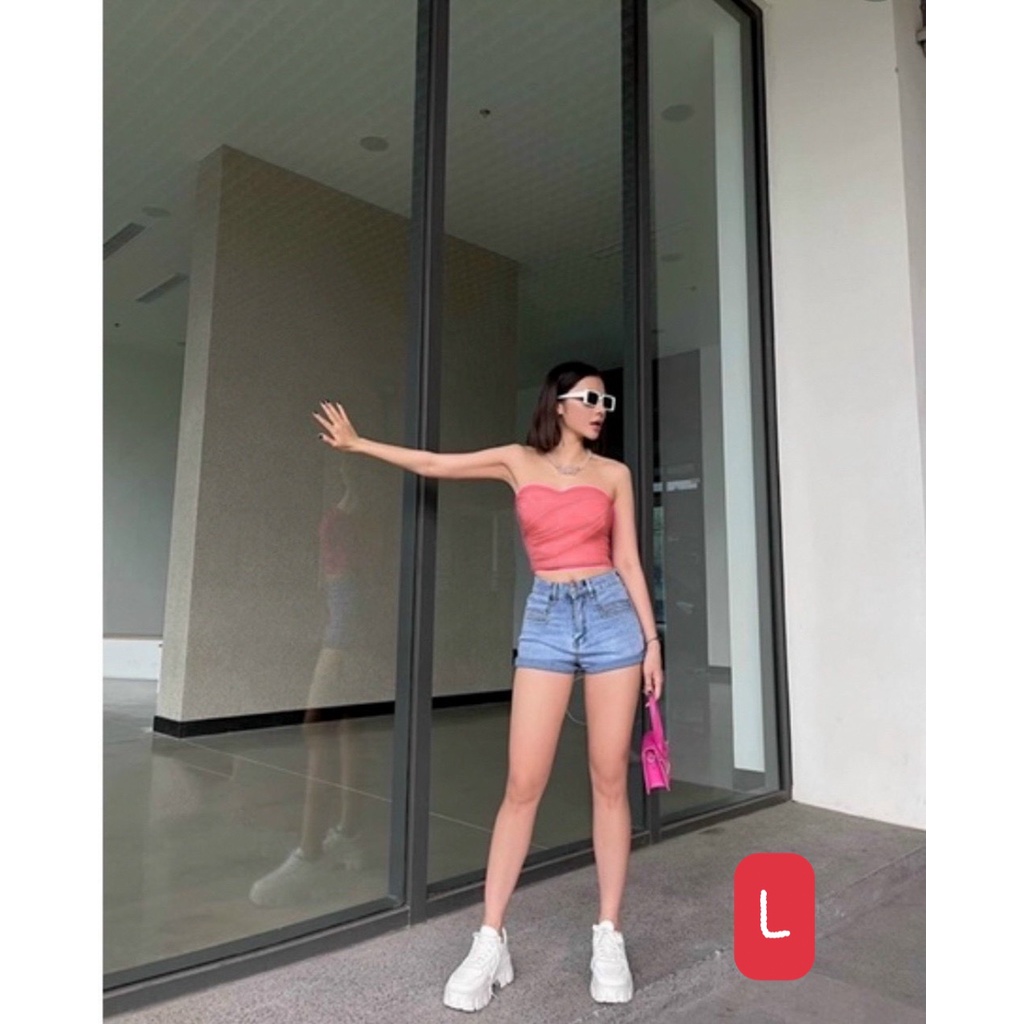 Áo ống đắp chéo cúp ngực chất thun gân xương cá siêu hot